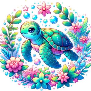 Heat transfers Iron on stickers  sea turtle 98 for Tshirts Iron on Decal Patches Stickers Clothes Hat Pillows DIY Crafts