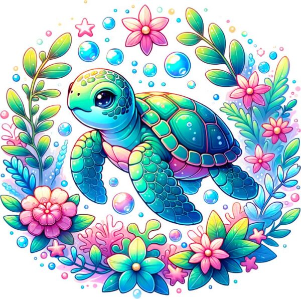 Heat transfers Iron on stickers  sea turtle 98 for Tshirts Iron on Decal Patches Stickers Clothes Hat Pillows DIY Crafts