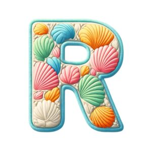 Heat transfers Iron on stickers  shell letter 18 for Tshirts Iron on Decal Patches Stickers Clothes Hat Pillows DIY Crafts