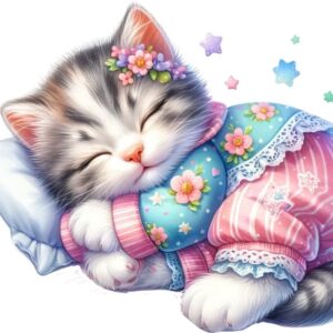 Heat transfers Iron on stickers  sleping animal 2 for Tshirts Iron on Decal Patches Stickers Clothes Hat Pillows DIY Crafts