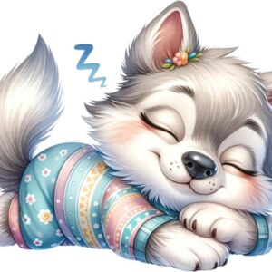Heat transfers Iron on stickers  sleping animal 26 for Tshirts Iron on Decal Patches Stickers Clothes Hat Pillows DIY Crafts