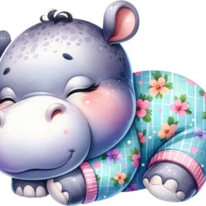 Heat transfers Iron on stickers  sleping animal 32 for Tshirts Iron on Decal Patches Stickers Clothes Hat Pillows DIY Crafts