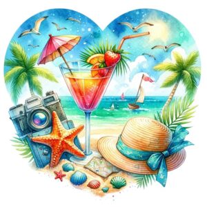 Heat transfers Iron on stickers  summer 28 for Tshirts Iron on Decal Patches Stickers Clothes Hat Pillows DIY Crafts