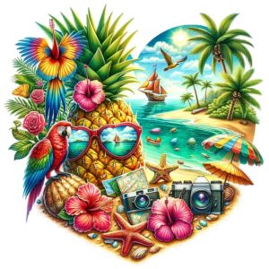 Heat transfers Iron on stickers  summer 30 for Tshirts Iron on Decal Patches Stickers Clothes Hat Pillows DIY Crafts
