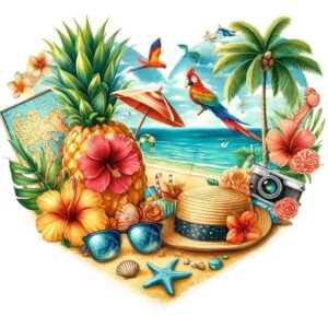 Heat transfers Iron on stickers  summer 31 for Tshirts Iron on Decal Patches Stickers Clothes Hat Pillows DIY Crafts