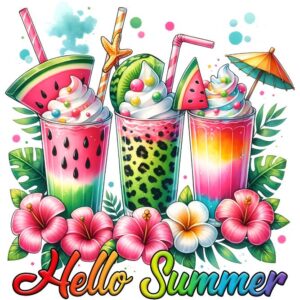 Heat transfers Iron on stickers  summer 50 for Tshirts Iron on Decal Patches Stickers Clothes Hat Pillows DIY Crafts