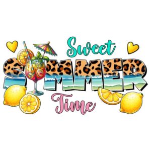 Heat transfers Iron on stickers  summer 54 for Tshirts Iron on Decal Patches Stickers Clothes Hat Pillows DIY Crafts