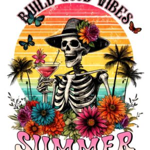 Heat transfers Iron on stickers  summer 90 for Tshirts Iron on Decal Patches Stickers Clothes Hat Pillows DIY Crafts