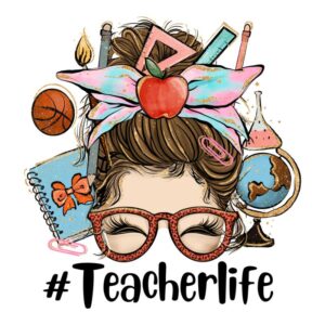 Heat transfers Iron on stickers  teacher 122 for Tshirts Iron on Decal Patches Stickers Clothes Hat Pillows DIY Crafts