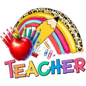 Heat transfers Iron on stickers  teacher 139 for Tshirts Iron on Decal Patches Stickers Clothes Hat Pillows DIY Crafts