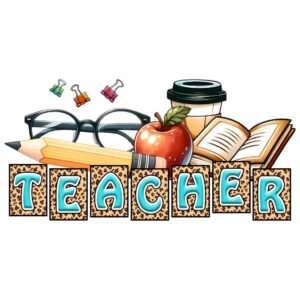 Heat transfers Iron on stickers  teacher 164 for Tshirts Iron on Decal Patches Stickers Clothes Hat Pillows DIY Crafts