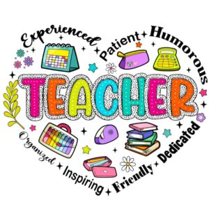 Heat transfers Iron on stickers  teacher 246 for Tshirts Iron on Decal Patches Stickers Clothes Hat Pillows DIY Crafts