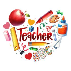 Heat transfers Iron on stickers  teacher 284 for Tshirts Iron on Decal Patches Stickers Clothes Hat Pillows DIY Crafts