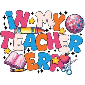 Heat transfers Iron on stickers  teacher 320 for Tshirts Iron on Decal Patches Stickers Clothes Hat Pillows DIY Crafts