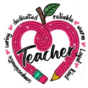 Heat transfers Iron on stickers  teacher 43 for Tshirts Iron on Decal Patches Stickers Clothes Hat Pillows DIY Crafts