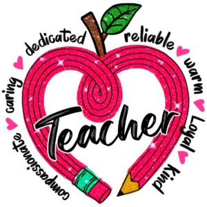 Heat transfers Iron on stickers  teacher 89 for Tshirts Iron on Decal Patches Stickers Clothes Hat Pillows DIY Crafts