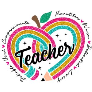 Heat transfers Iron on stickers  teacher 96 for Tshirts Iron on Decal Patches Stickers Clothes Hat Pillows DIY Crafts