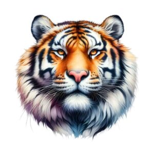 Heat transfers Iron on stickers  tiger 18 for Tshirts Iron on Decal Patches Stickers Clothes Hat Pillows DIY Crafts