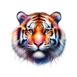 Heat transfers Iron on stickers  tiger 19 for Tshirts Iron on Decal Patches Stickers Clothes Hat Pillows DIY Crafts