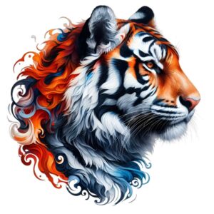 Heat transfers Iron on stickers  tiger 24 for Tshirts Iron on Decal Patches Stickers Clothes Hat Pillows DIY Crafts