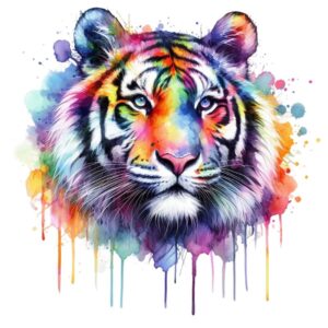 Heat transfers Iron on stickers  tiger 27 for Tshirts Iron on Decal Patches Stickers Clothes Hat Pillows DIY Crafts