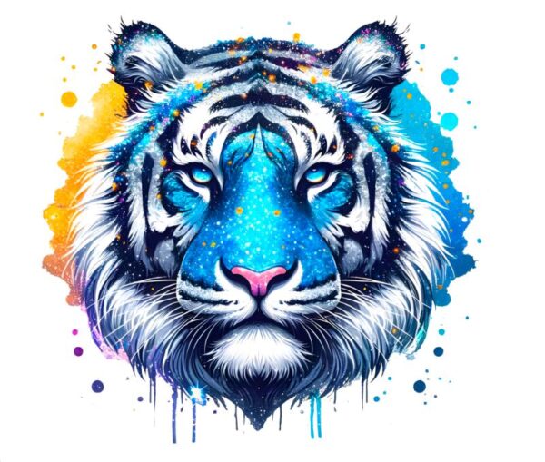 Heat transfers Iron on stickers  tiger 29 for Tshirts Iron on Decal Patches Stickers Clothes Hat Pillows DIY Crafts