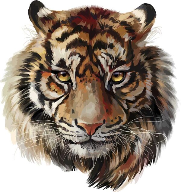 Heat transfers Iron on stickers  tiger 7 for Tshirts Iron on Decal Patches Stickers Clothes Hat Pillows DIY Crafts