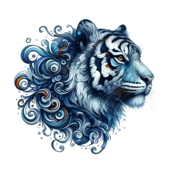 Heat transfers Iron on stickers  tiger 8 for Tshirts Iron on Decal Patches Stickers Clothes Hat Pillows DIY Crafts
