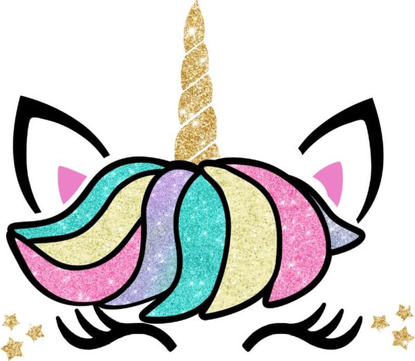 Heat transfers Iron on stickers  unicorn 5 for Tshirts Iron on Decal Patches Stickers Clothes Hat Pillows DIY Crafts
