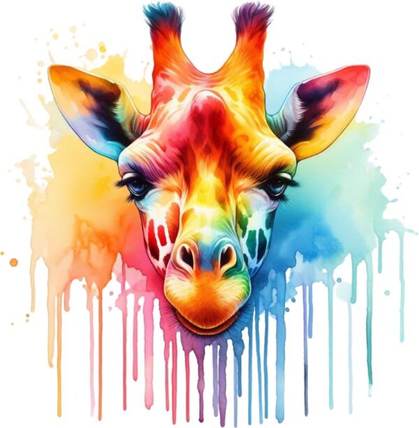 Heat transfers Iron on stickers  watercolor animal 18 for Tshirts Iron on Decal Patches Stickers Clothes Hat Pillows DIY Crafts