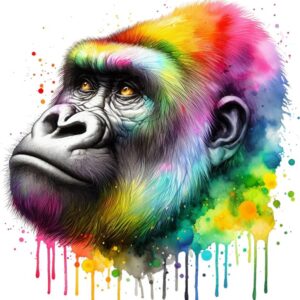 Heat transfers Iron on stickers  watercolor animal 27 for Tshirts Iron on Decal Patches Stickers Clothes Hat Pillows DIY Crafts