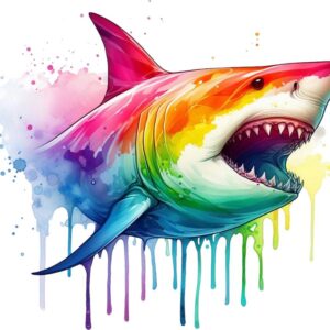 Heat transfers Iron on stickers  watercolor animal 36 for Tshirts Iron on Decal Patches Stickers Clothes Hat Pillows DIY Crafts