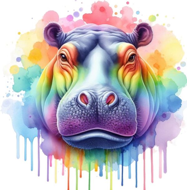 Heat transfers Iron on stickers  watercolor animal 39 for Tshirts Iron on Decal Patches Stickers Clothes Hat Pillows DIY Crafts