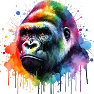 Heat transfers Iron on stickers  watercolor animal 42 for Tshirts Iron on Decal Patches Stickers Clothes Hat Pillows DIY Crafts