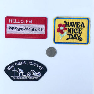 English letter badge cloth sticker style forever brother beautiful day embroidery patch