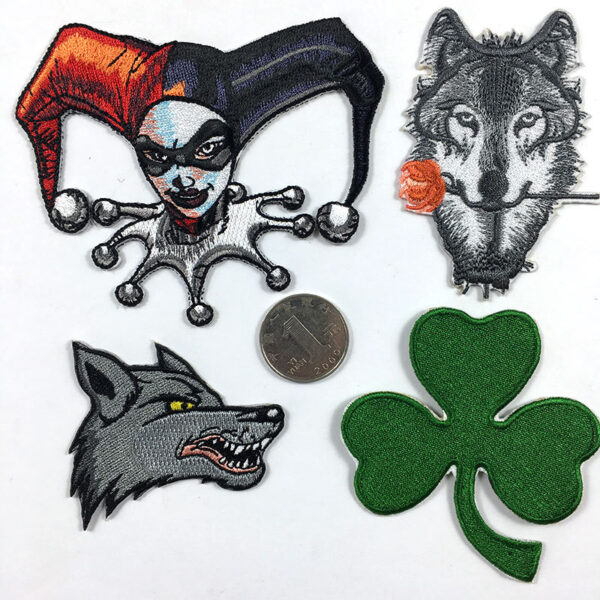 cloth sticker wolf head clown clothing accessories schoolbag DIY embroidery Patches sticker