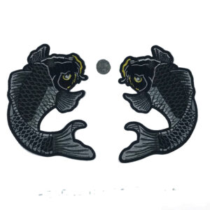 Clothing embroidery cloth sticker big black carp grass carp herring herring bed sheet quilt cover hole embroidery DIY Patches sticker