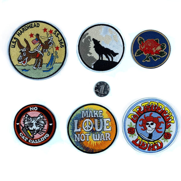 round cloth sticker cartoon English wolf kitten hat sock clothing accessories schoolbag holes DIY patch