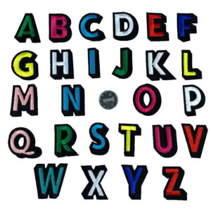 26 English alphabet iron on patches all English alphabet embroidery creative clothing accessories DIY Patches stickers