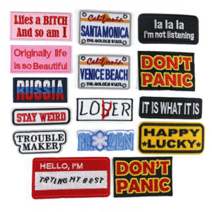 embroidery flower colored letter cloth sticker hat sock clothing accessories English Patches sticker