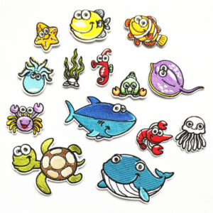 embroidery label cartoon animal decoration sticker luggage clothing accessories adhesive Patches sticker embroidery cloth sticker can be ironed