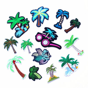coconut tree embroidery cloth sticker tree clothes Patches sticker clothes accessories cloth embroidery Patches sticker adhesive