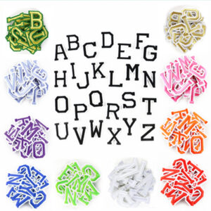 mirrorembroidery 26 letters embroidery Patches ironing sticker DIY clothing accessories embroidery label can be ironed