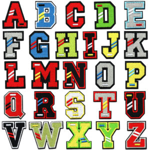 26 English letter stickers colored letter stickers stickers child and mother buckle cartoon iron on patches clothes Patches stickers