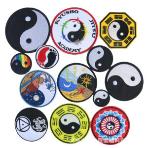 style Taiji yin and yang embroidery cloth sticker adhesive DIY Patches sticker clothing accessories