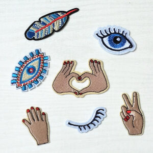 cartoon cloth sticker embroidery gesture Patches DIY clothes Patches sticker decorative sticker ironclad