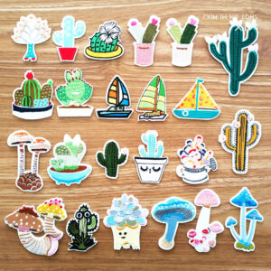 plant cactus cartoon cloth sticker hat sock clothes decorative sticker sewing Patches badge sticker ironing sticker