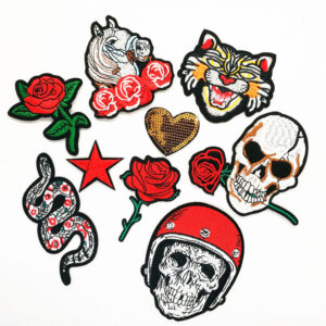 style skull ironing sticker clothes repair Patches sticker shoe and hat decoration clothing accessories sticker