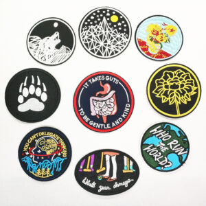 cloth sticker round label seal decorative sticker clothes decorative sticker cartoon sticker sewing and ironing