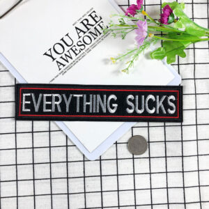 Letter embroidery cloth sticker English everything sucks clothing accessories DIY jewelry Patches